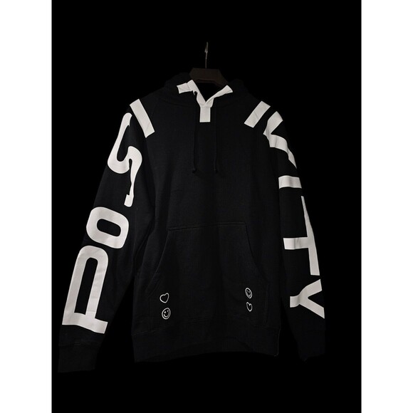 Dolan Twins DT Hoodie Spread Positivity Black White Cotton Blend Small Unisex - Picture 1 of 15